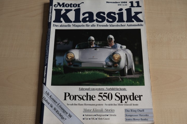 Deckblatt Motor Klassik (11/1988)